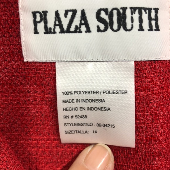 NWT Plaza South red dress size 14 - Picture 4 of 6